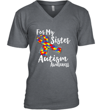 Load image into Gallery viewer, For My Sister  Autism Awareness  Awareness Day Men's V-Neck
