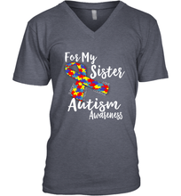 Load image into Gallery viewer, For My Sister  Autism Awareness  Awareness Day Men's V-Neck
