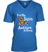 Load image into Gallery viewer, For My Sister  Autism Awareness  Awareness Day Men's V-Neck
