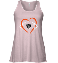 Load image into Gallery viewer, NFL Oakland Raiderss Heart Love Football Women's Racerback Tank
