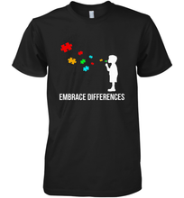 Load image into Gallery viewer, Embrace Differences  Support Autism Awareness Day Tee Men's Premium T-Shirt
