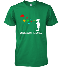 Load image into Gallery viewer, Embrace Differences  Support Autism Awareness Day Tee Men's Premium T-Shirt
