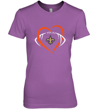 Load image into Gallery viewer, NFL New Orleans Saints Heart Love Football Women's Premium T-Shirt
