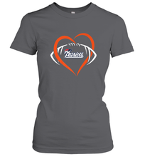 Load image into Gallery viewer, NFL New England Patriots Heart Love Football Women's T-Shirt
