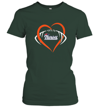 Load image into Gallery viewer, NFL New England Patriots Heart Love Football Women's T-Shirt
