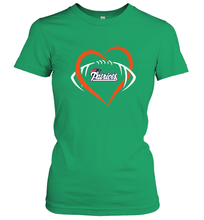 Load image into Gallery viewer, NFL New England Patriots Heart Love Football Women's T-Shirt
