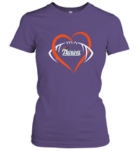 Load image into Gallery viewer, NFL New England Patriots Heart Love Football Women's T-Shirt
