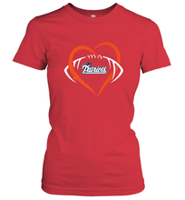 Load image into Gallery viewer, NFL New England Patriots Heart Love Football Women's T-Shirt
