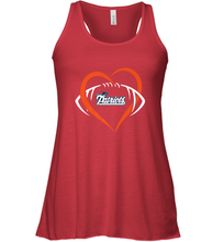 Load image into Gallery viewer, NFL New England Patriots Heart Love Football Women's Racerback Tank
