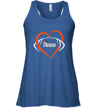 Load image into Gallery viewer, NFL New England Patriots Heart Love Football Women's Racerback Tank
