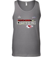 Load image into Gallery viewer, Youth Kansas City Chiefs NFL Pro Line by Fanatics Super Bowl LIV Champions Trophy Men's Tank Top
