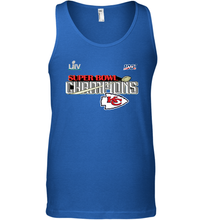 Load image into Gallery viewer, Youth Kansas City Chiefs NFL Pro Line by Fanatics Super Bowl LIV Champions Trophy Men's Tank Top
