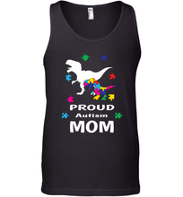 Load image into Gallery viewer, Proud Autism Mom T Rex Dinosaur Autism Awareness Men's Tank Top
