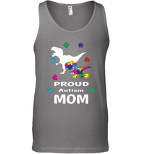 Load image into Gallery viewer, Proud Autism Mom T Rex Dinosaur Autism Awareness Men's Tank Top
