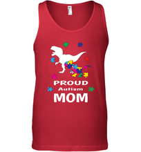 Load image into Gallery viewer, Proud Autism Mom T Rex Dinosaur Autism Awareness Men's Tank Top
