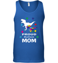 Load image into Gallery viewer, Proud Autism Mom T Rex Dinosaur Autism Awareness Men's Tank Top
