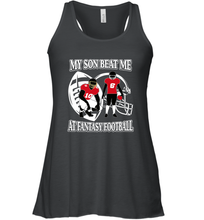 Load image into Gallery viewer, Son Beat Me Fantasy Football Team Draft Women's Racerback Tank
