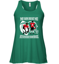 Load image into Gallery viewer, Son Beat Me Fantasy Football Team Draft Women's Racerback Tank
