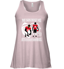 Load image into Gallery viewer, Son Beat Me Fantasy Football Team Draft Women's Racerback Tank

