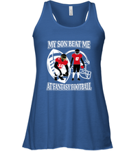 Load image into Gallery viewer, Son Beat Me Fantasy Football Team Draft Women's Racerback Tank
