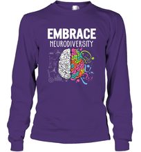 Load image into Gallery viewer, Embrace Neurodiversity Brain ADHD Autism Awareness Long Sleeve T-Shirt
