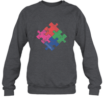 Load image into Gallery viewer, Autism Awareness Distressed T MaassSquad Crewneck Sweatshirt
