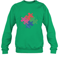 Load image into Gallery viewer, Autism Awareness Distressed T MaassSquad Crewneck Sweatshirt
