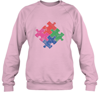 Load image into Gallery viewer, Autism Awareness Distressed T MaassSquad Crewneck Sweatshirt
