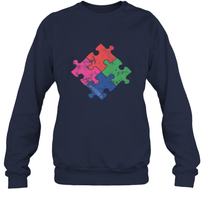 Load image into Gallery viewer, Autism Awareness Distressed T MaassSquad Crewneck Sweatshirt
