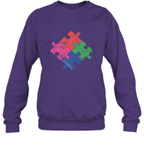 Load image into Gallery viewer, Autism Awareness Distressed T MaassSquad Crewneck Sweatshirt
