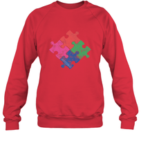 Load image into Gallery viewer, Autism Awareness Distressed T MaassSquad Crewneck Sweatshirt
