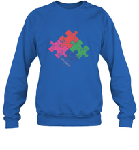 Load image into Gallery viewer, Autism Awareness Distressed T MaassSquad Crewneck Sweatshirt
