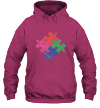 Load image into Gallery viewer, Autism Awareness Distressed T MaassSquad Hooded Sweatshirt
