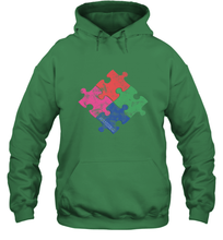 Load image into Gallery viewer, Autism Awareness Distressed T MaassSquad Hooded Sweatshirt

