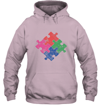 Load image into Gallery viewer, Autism Awareness Distressed T MaassSquad Hooded Sweatshirt
