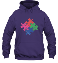 Load image into Gallery viewer, Autism Awareness Distressed T MaassSquad Hooded Sweatshirt
