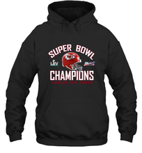 Load image into Gallery viewer, NFL super bowl Kansas City Chiefs Logo Helmet champions Hooded Sweatshirt
