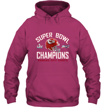 Load image into Gallery viewer, NFL super bowl Kansas City Chiefs Logo Helmet champions Hooded Sweatshirt
