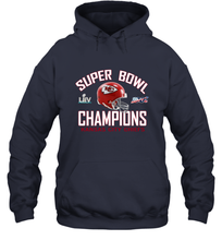 Load image into Gallery viewer, NFL super bowl Kansas City Chiefs Logo Helmet champions Hooded Sweatshirt
