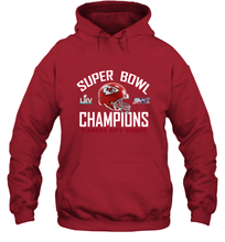 Load image into Gallery viewer, NFL super bowl Kansas City Chiefs Logo Helmet champions Hooded Sweatshirt
