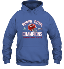 Load image into Gallery viewer, NFL super bowl Kansas City Chiefs Logo Helmet champions Hooded Sweatshirt
