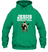Load image into Gallery viewer, Jesus Drafted My Football Team Fantasy Football Hooded Sweatshirt
