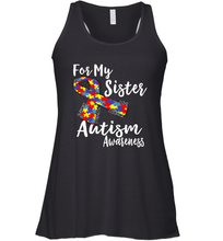 Load image into Gallery viewer, For My Sister  Autism Awareness  Awareness Day Women's Racerback Tank
