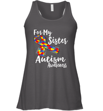 Load image into Gallery viewer, For My Sister  Autism Awareness  Awareness Day Women's Racerback Tank
