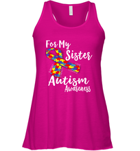 Load image into Gallery viewer, For My Sister  Autism Awareness  Awareness Day Women's Racerback Tank
