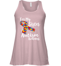 Load image into Gallery viewer, For My Sister  Autism Awareness  Awareness Day Women's Racerback Tank
