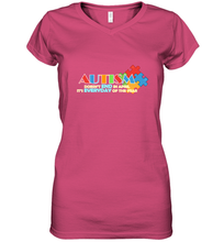 Load image into Gallery viewer, Autism doesn't end in April, its everyday of the year Autism Awareness Shirt Women's V-Neck T-Shirt
