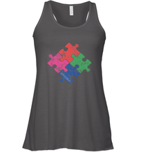 Load image into Gallery viewer, Autism Awareness Distressed T MaassSquad Women's Racerback Tank
