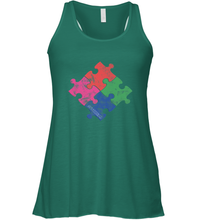 Load image into Gallery viewer, Autism Awareness Distressed T MaassSquad Women's Racerback Tank
