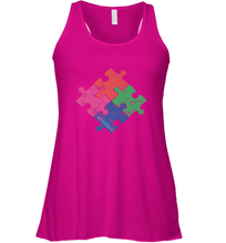 Load image into Gallery viewer, Autism Awareness Distressed T MaassSquad Women's Racerback Tank
